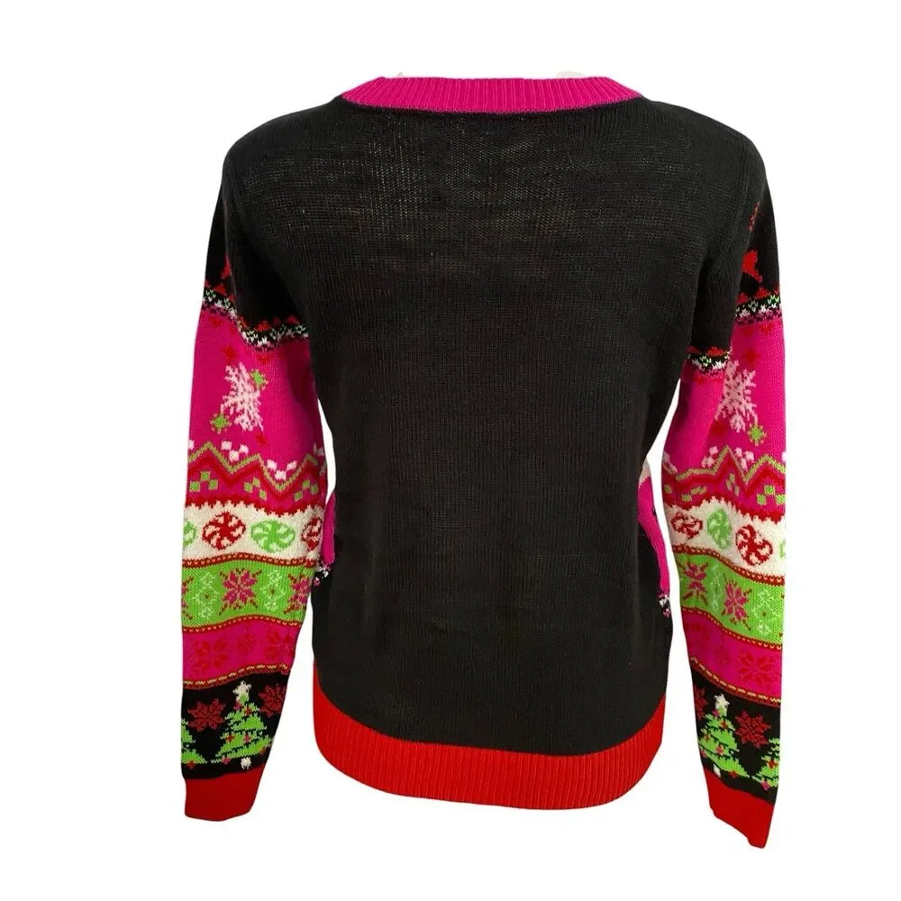 NOBO Ugly Christmas Sweater Jr Womens Large Kitch You Had Me At Ho Ho Ho Party